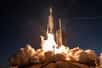 La Falcon Heavy : lanceur important pour le Pentagone par sa capacité à mettre en orbite géostationnaire des gros satellites militaires. © SpaceX La Falcon Heavy : lanceur important pour le Pentagone par sa capacité à mettre en orbite géostationnaire des gros satellites militaires. © SpaceX